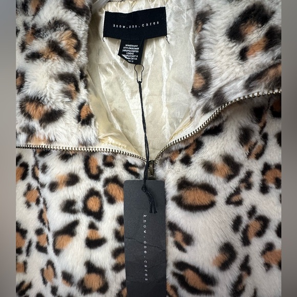 Know one cares NWT Stylish Leopard Print Teddy Jacket - Picture 6 of 11